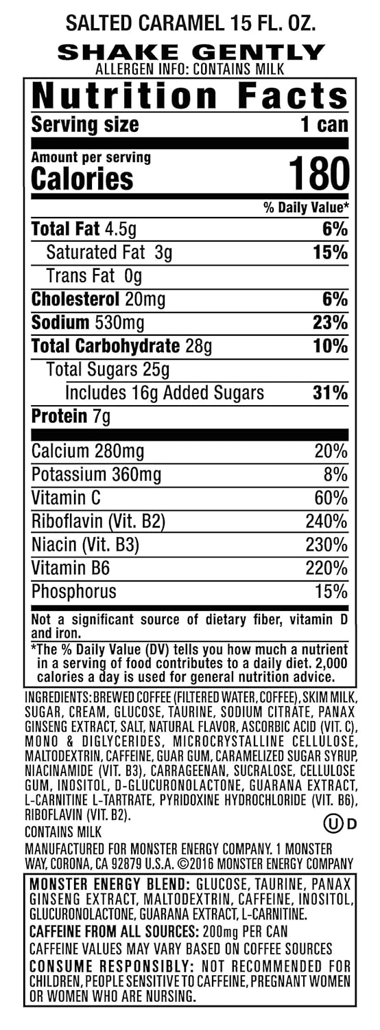 Monster Energy Java Monster Mean Bean, Coffee + Energy Drink, 15 Fl Oz (Pack of 12) - Image 6